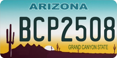 AZ license plate BCP2508