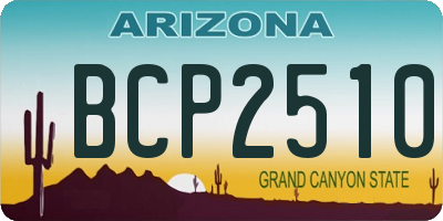 AZ license plate BCP2510