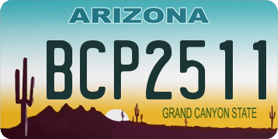 AZ license plate BCP2511