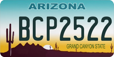 AZ license plate BCP2522