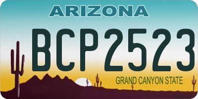 AZ license plate BCP2523