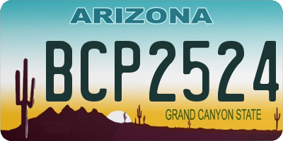 AZ license plate BCP2524