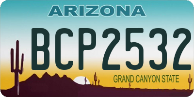 AZ license plate BCP2532