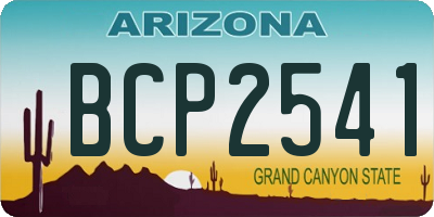 AZ license plate BCP2541