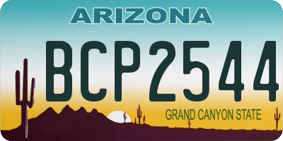 AZ license plate BCP2544