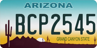 AZ license plate BCP2545