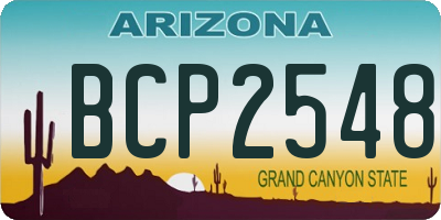 AZ license plate BCP2548