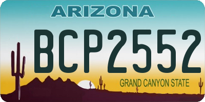 AZ license plate BCP2552