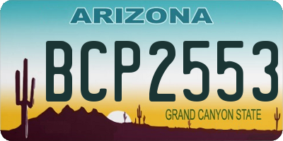 AZ license plate BCP2553