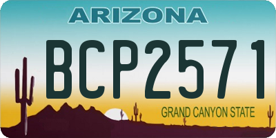 AZ license plate BCP2571