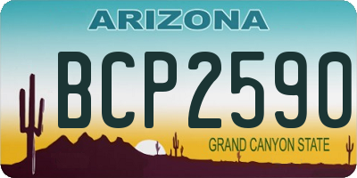 AZ license plate BCP2590