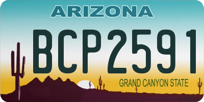 AZ license plate BCP2591