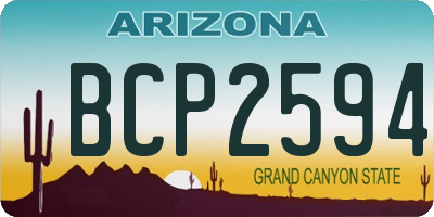 AZ license plate BCP2594