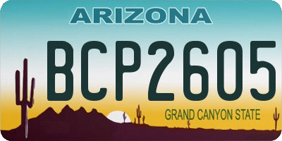 AZ license plate BCP2605