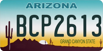 AZ license plate BCP2613