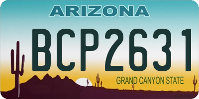 AZ license plate BCP2631