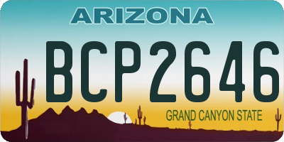 AZ license plate BCP2646