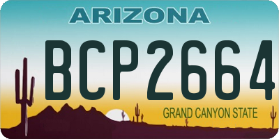 AZ license plate BCP2664