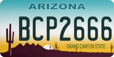 AZ license plate BCP2666