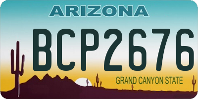 AZ license plate BCP2676