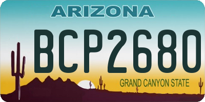 AZ license plate BCP2680