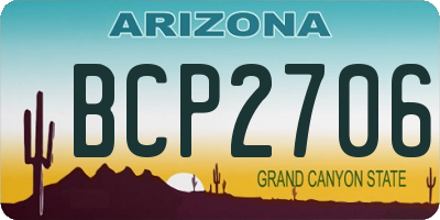 AZ license plate BCP2706