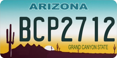 AZ license plate BCP2712