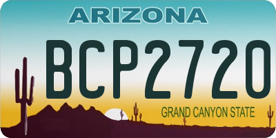 AZ license plate BCP2720