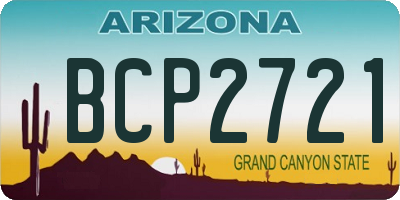 AZ license plate BCP2721