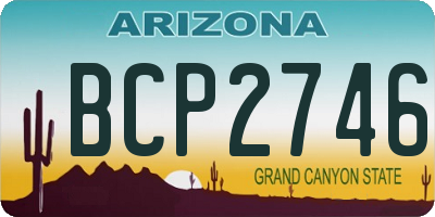 AZ license plate BCP2746