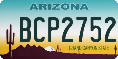 AZ license plate BCP2752