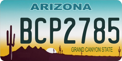 AZ license plate BCP2785