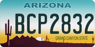 AZ license plate BCP2832