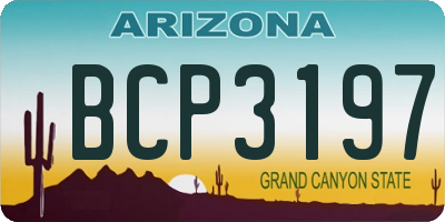 AZ license plate BCP3197