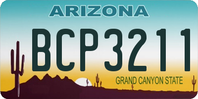 AZ license plate BCP3211