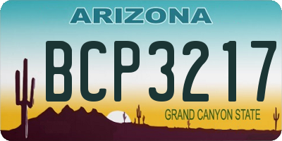 AZ license plate BCP3217