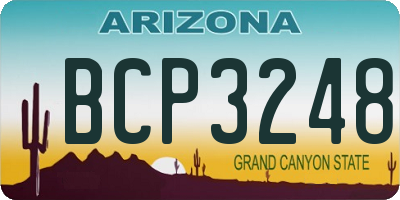 AZ license plate BCP3248