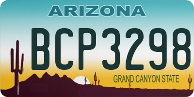 AZ license plate BCP3298