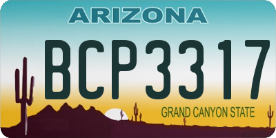 AZ license plate BCP3317