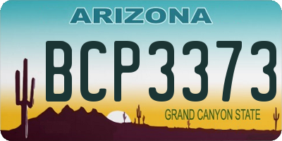 AZ license plate BCP3373