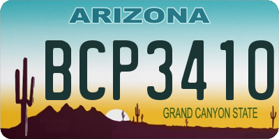 AZ license plate BCP3410