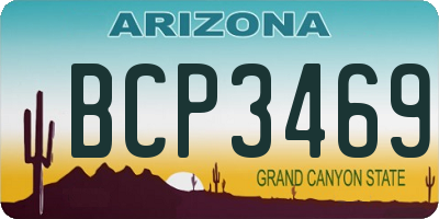 AZ license plate BCP3469