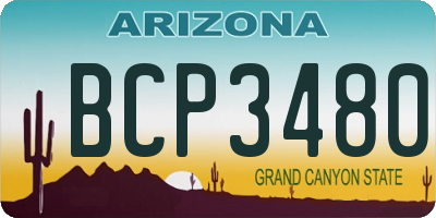 AZ license plate BCP3480