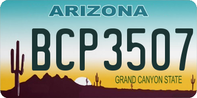 AZ license plate BCP3507