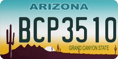 AZ license plate BCP3510