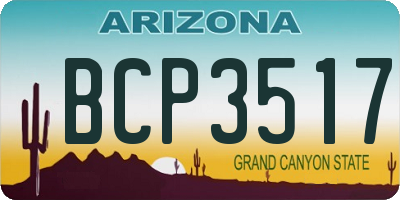 AZ license plate BCP3517