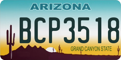 AZ license plate BCP3518