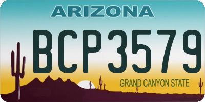 AZ license plate BCP3579