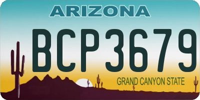 AZ license plate BCP3679