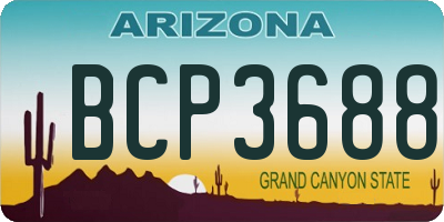 AZ license plate BCP3688